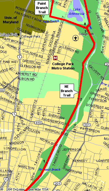 Northwest Branch Trail Map The Anacostia Tributary Trails